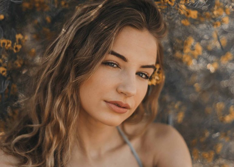 woman flowers