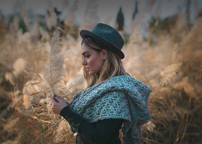 woman field
